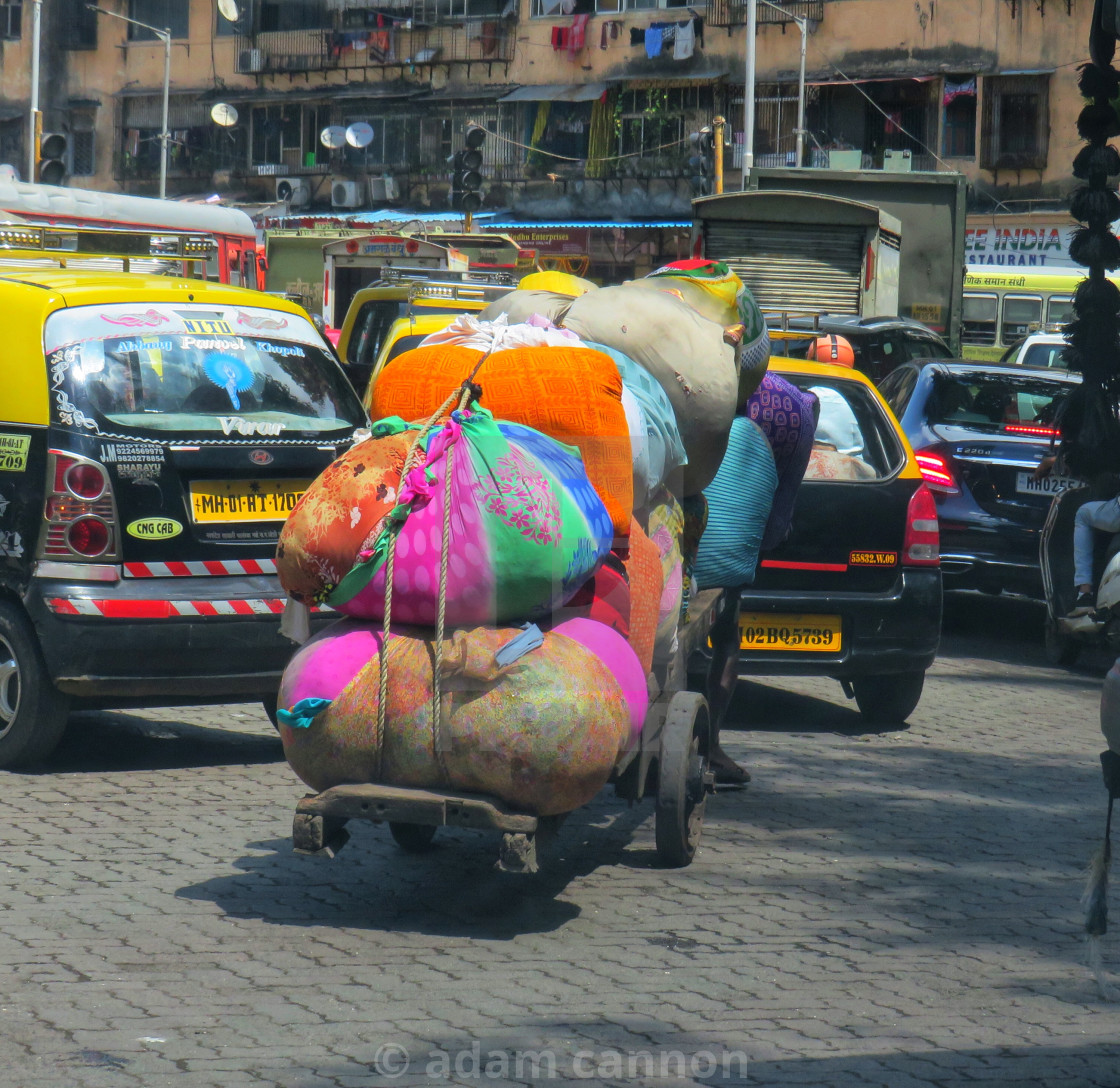 "Colourful transport on the streets of Mumbai" stock image