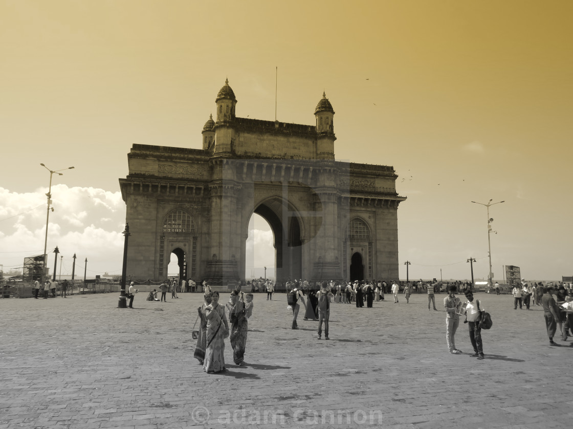 "gateway of india sepia" stock image