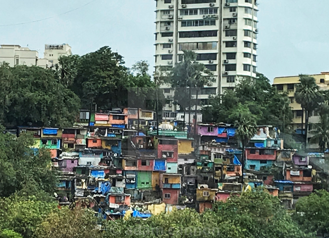 "The Mumbai Slum housing" stock image