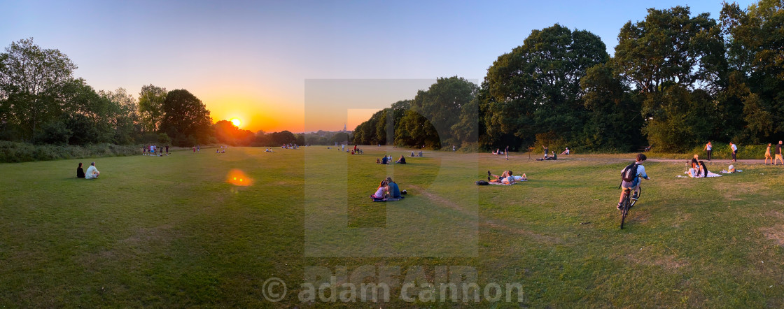 "summer sunset on the heath extention" stock image