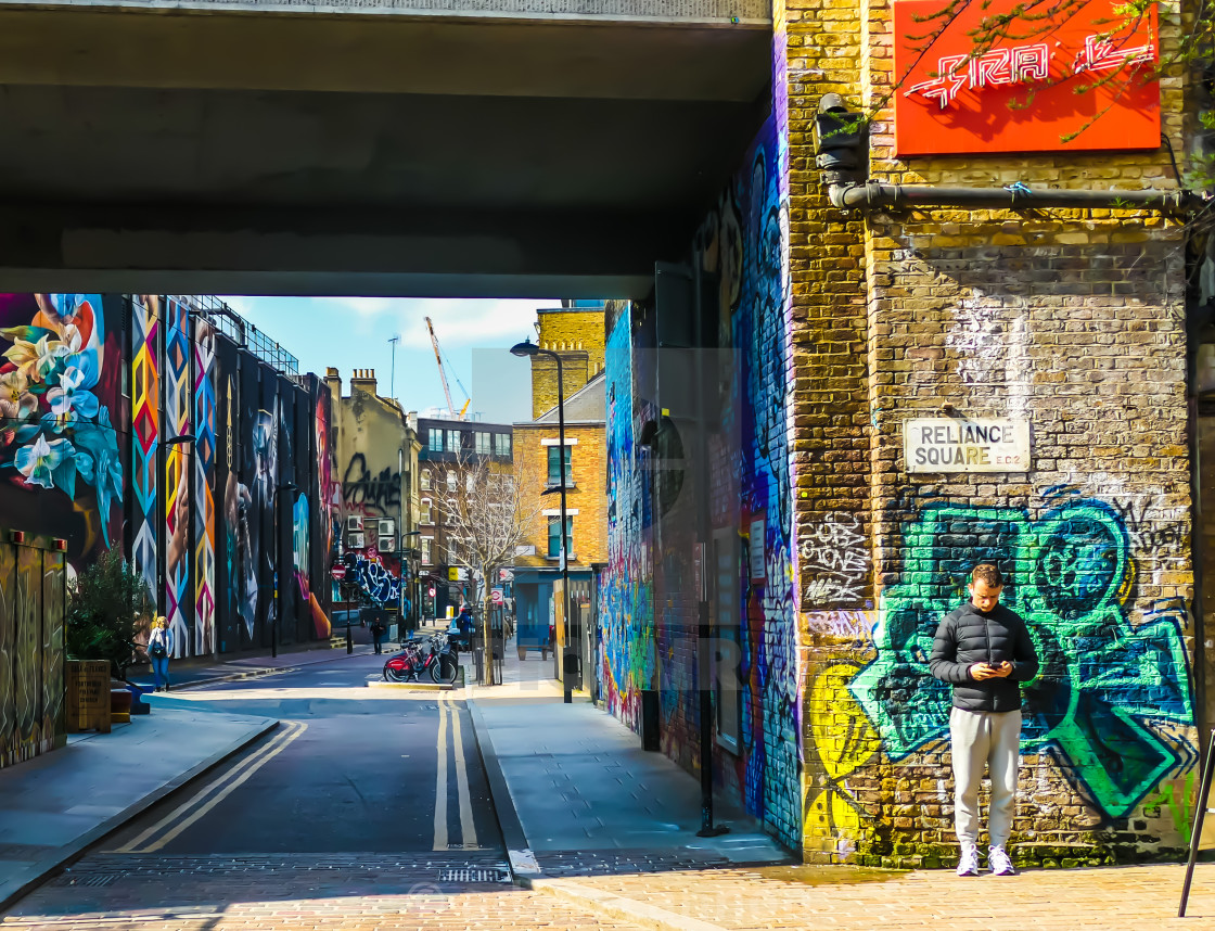 "Colours of Shoreditch March 2022" stock image