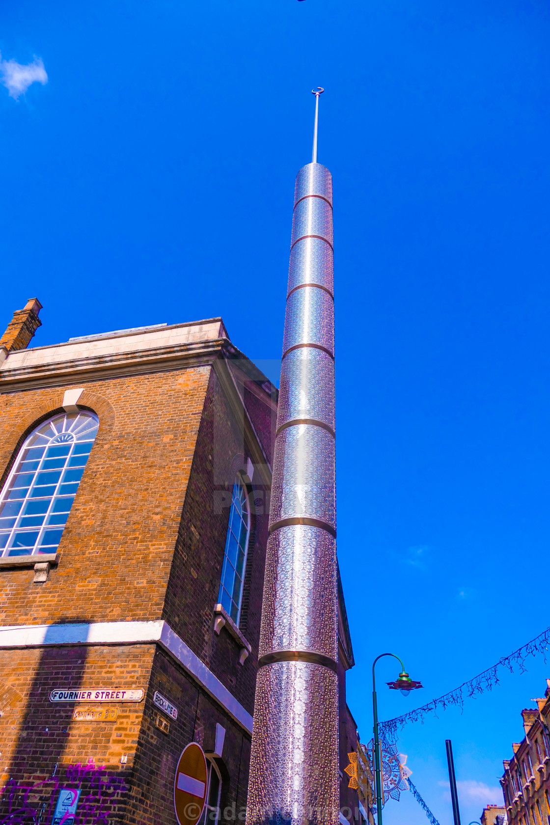 "The Brick Lane mosque" stock image