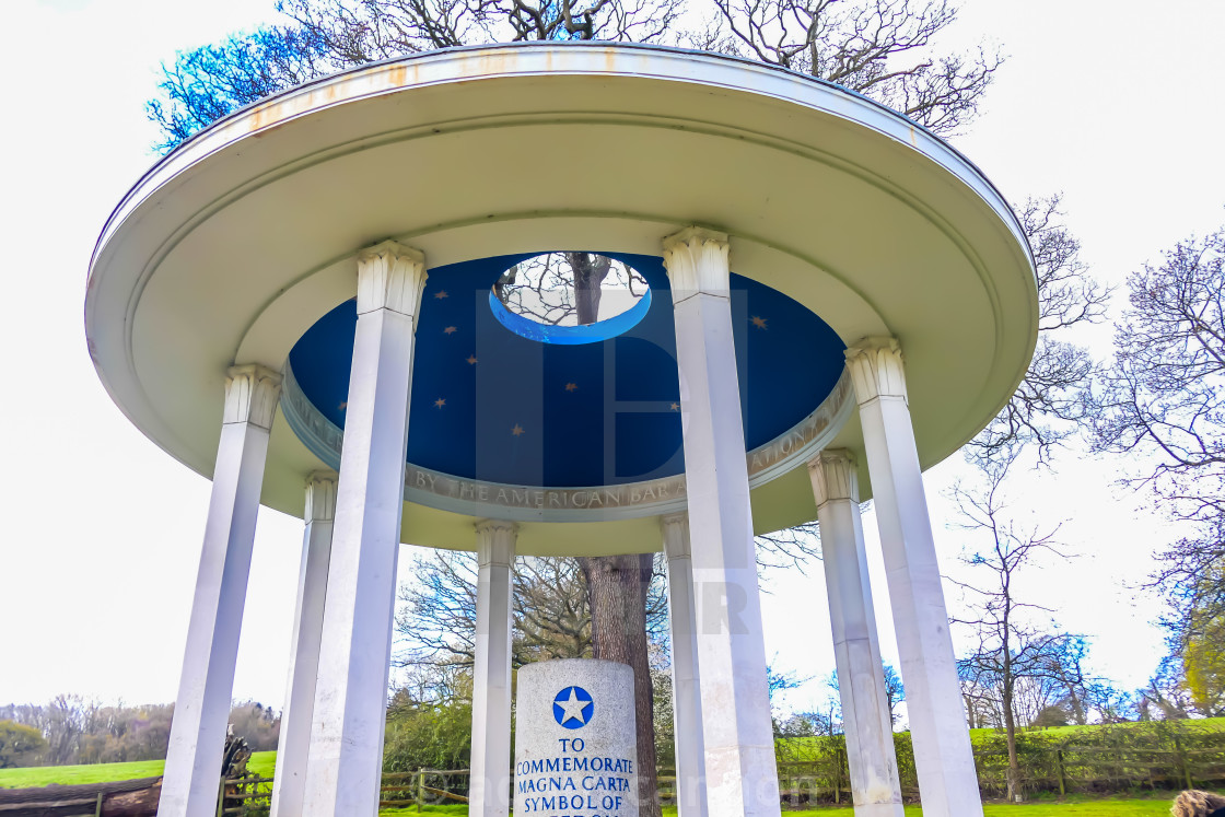 "the site of the signing of the magna carta, Runnymede" stock image