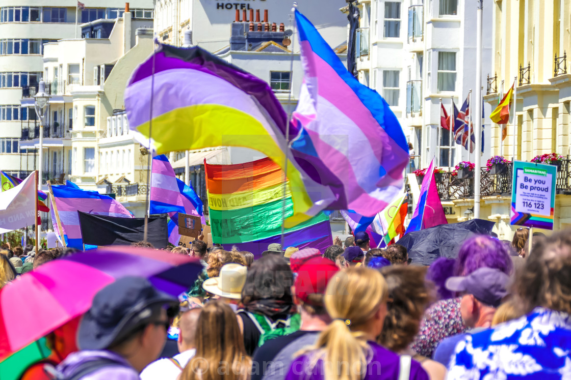 "Trans Pride Brighton July 22" stock image