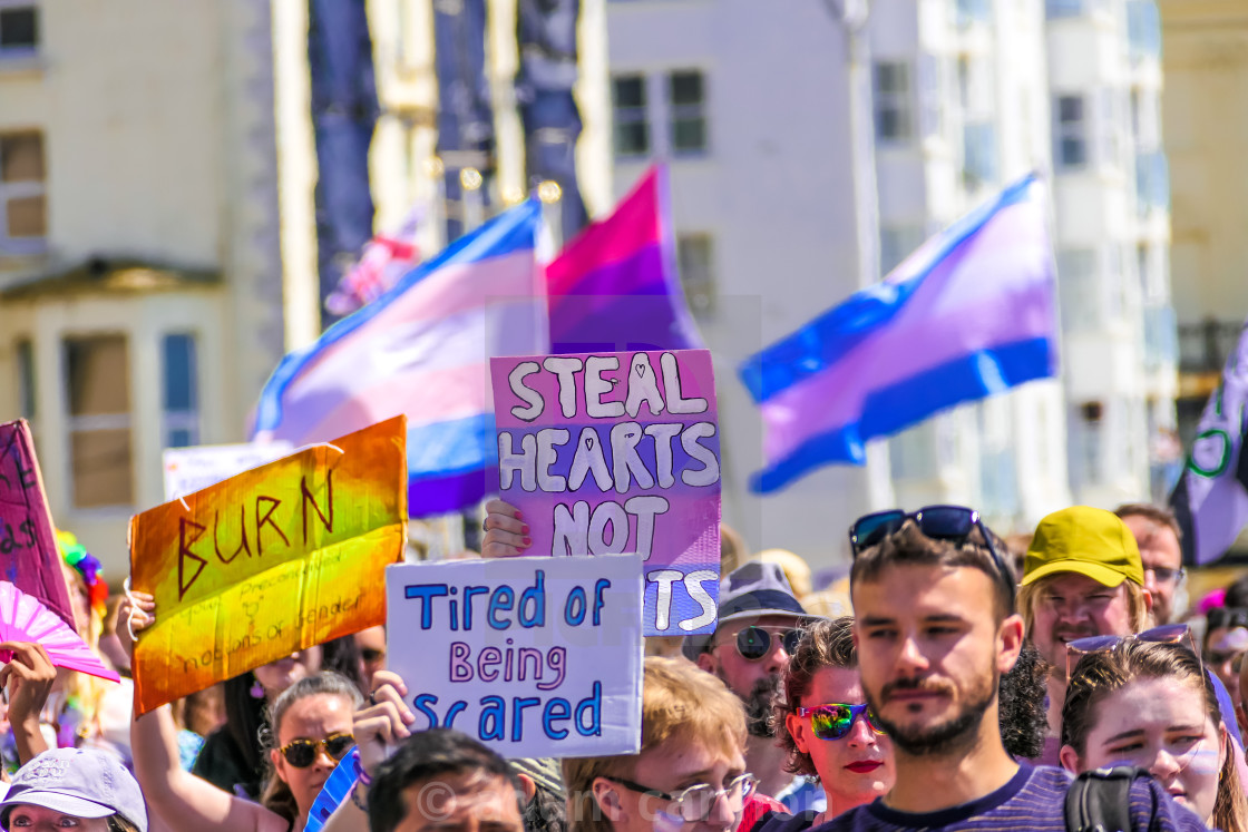 "Trans Pride Brighton July 22" stock image