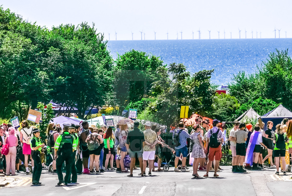 "The end of the pride march" stock image