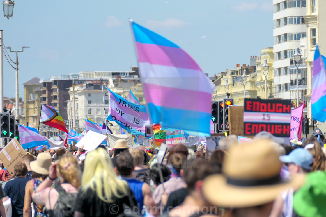 "transpride on the Brighton sea front" stock image