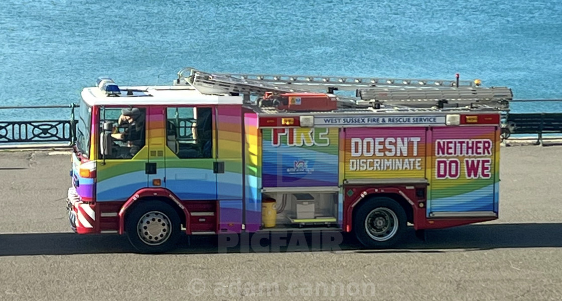 "Pride Fire Engine" stock image