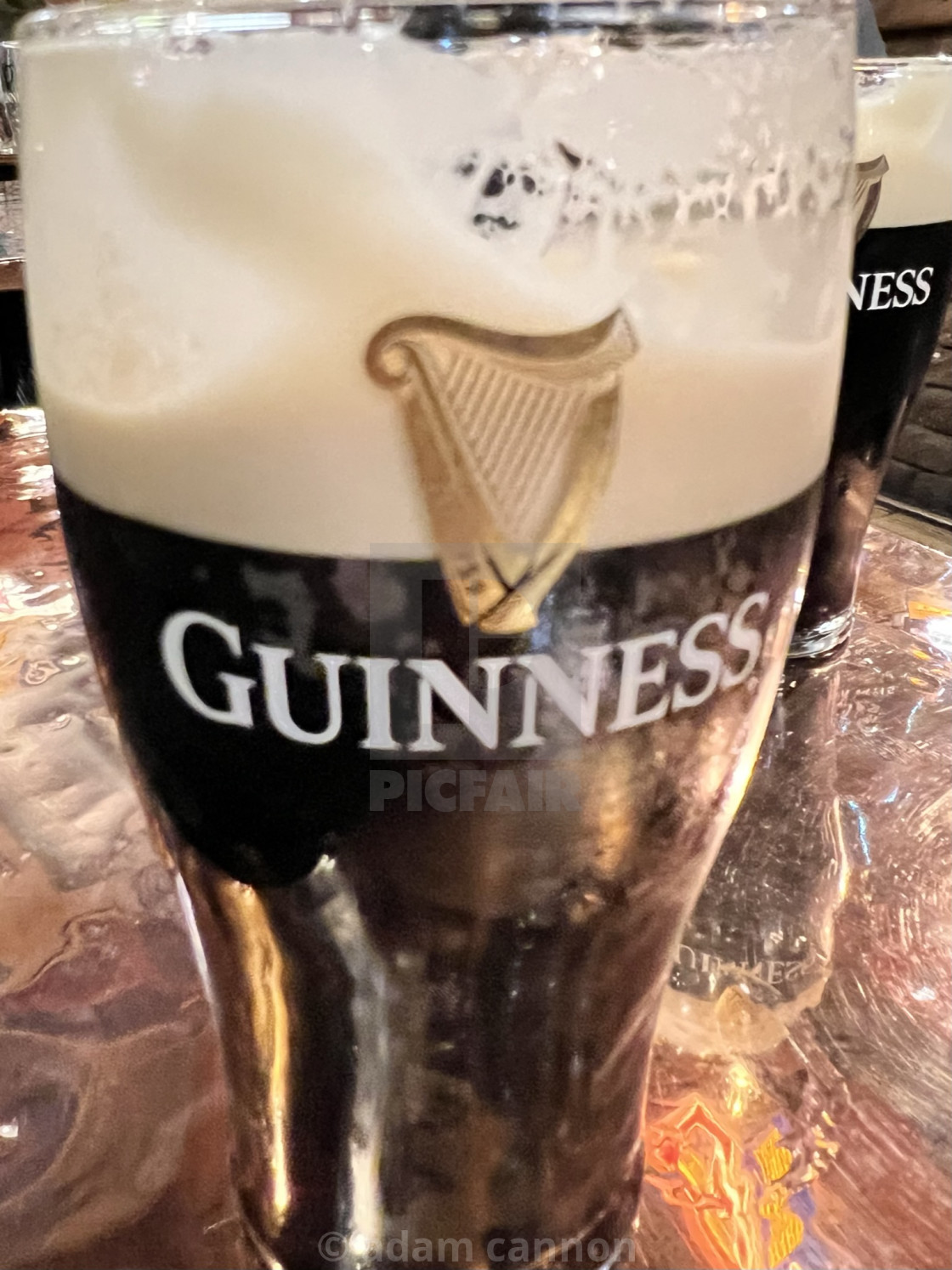 "A pint of Guinness" stock image