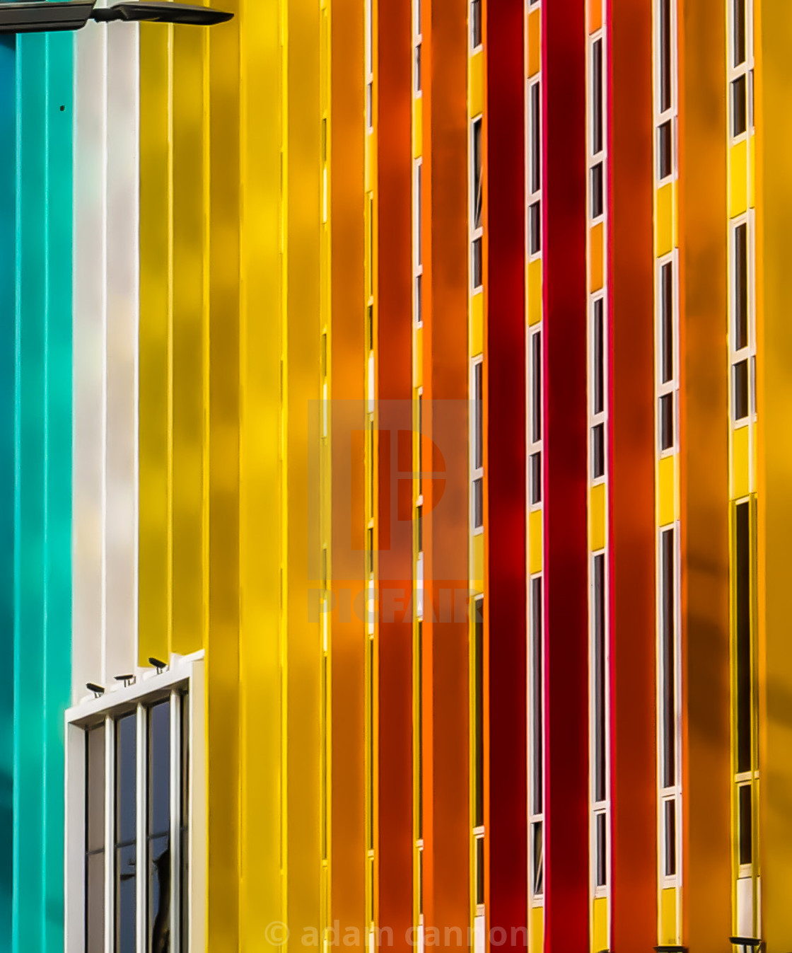 "The rainbow coloured Dan Hotel, Tel Aviv" stock image