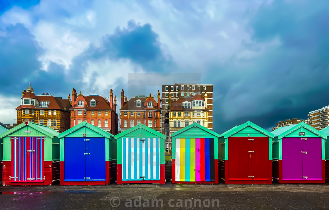 "The Hove beach huts" stock image