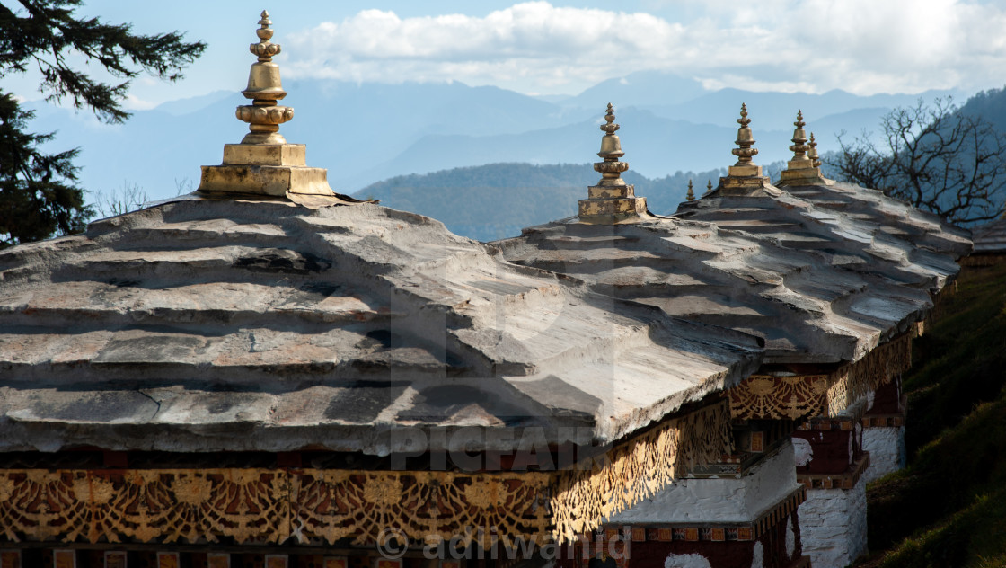 "Stupas 2 - Dochu La, Bhutan" stock image