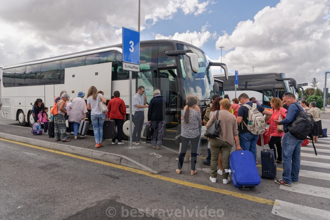 Rome Italy Ciampino Airport Terminal Bus Stop With Crowd License Download Or Print For 4 00 Photos Picfair