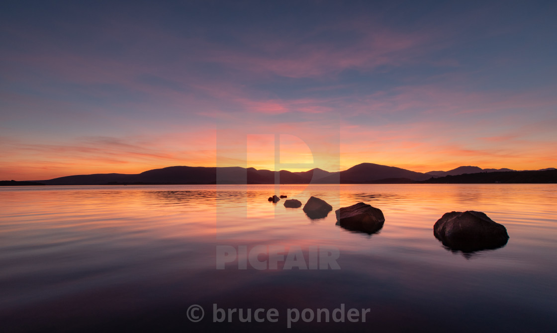 "Loch Lomond sunset" stock image