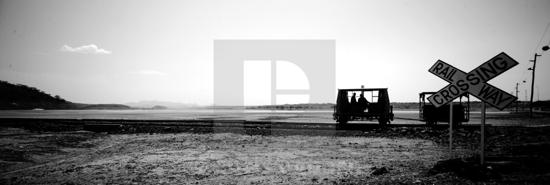 "Train at Magadi" stock image