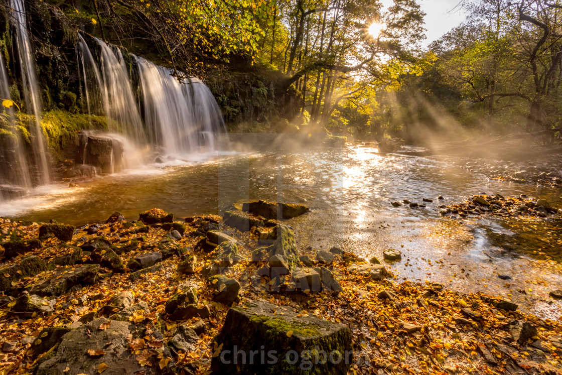 "Autumn Waterfall" stock image