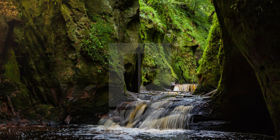 "Scotland waterfall glen." stock image