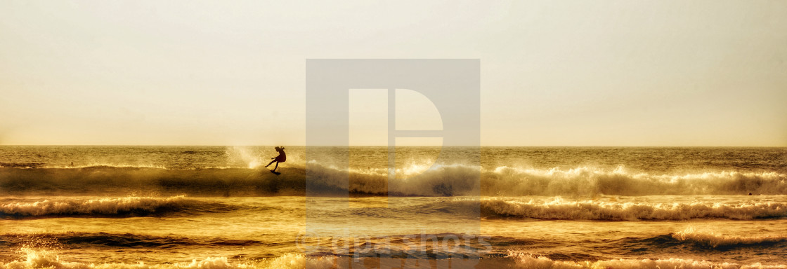 "Sunset Surfer" stock image