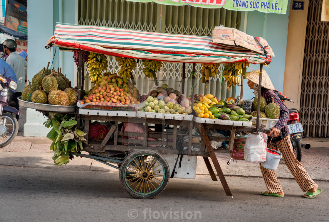 "Mobile market in Chau Doc, Vietnam" stock image