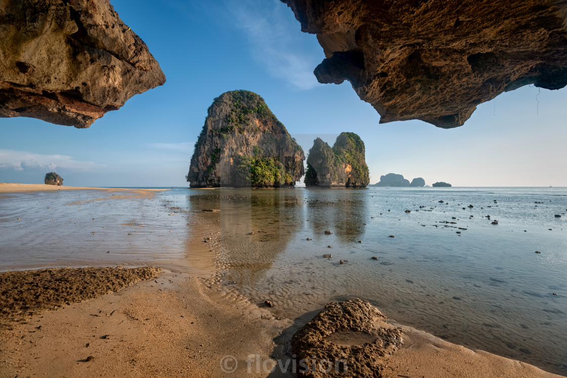 "The sea turned stone, Krabi, Thailand" stock image