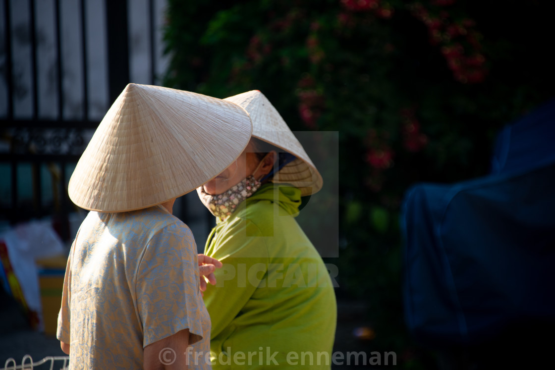 "Vietnamese street environment around the streets of Hanoi and Hoi An" stock image