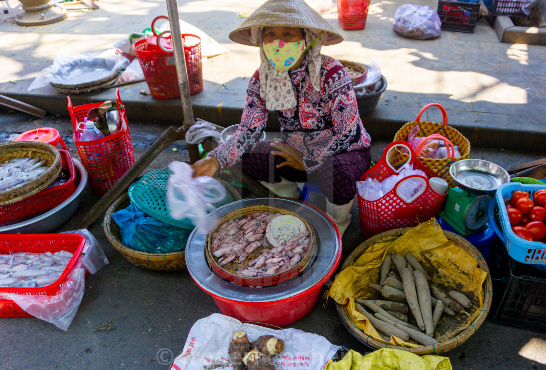 "Vietnamese street environment around the streets of Hanoi and Hoi An" stock image