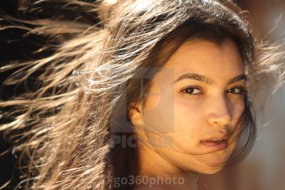 "Love is the hair" stock image