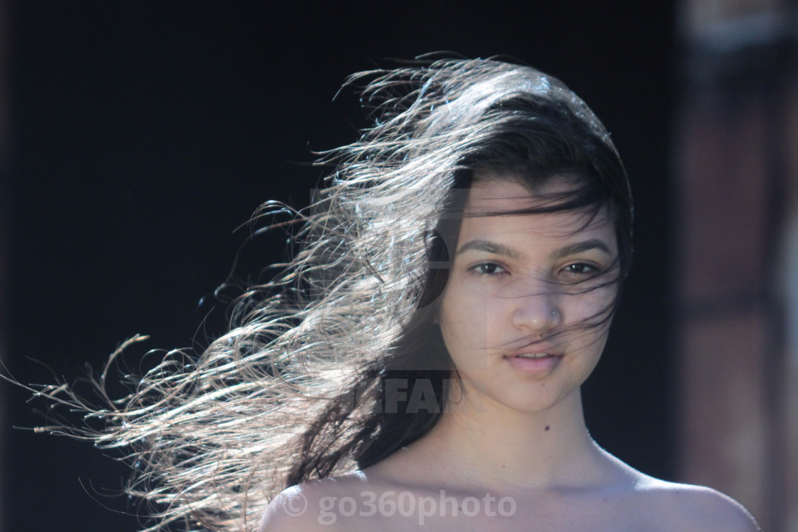 "Love is the hair" stock image