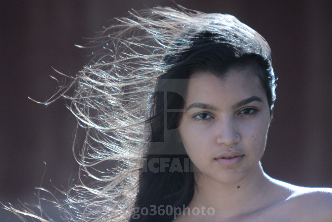 "Love is the hair" stock image