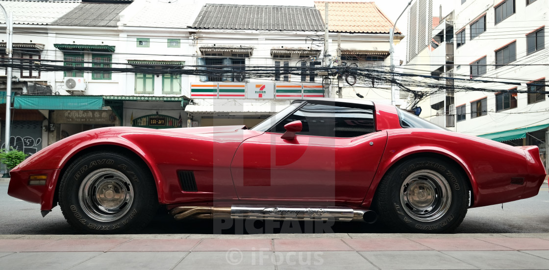 "American muscle car Chevrolet Corvette" stock image