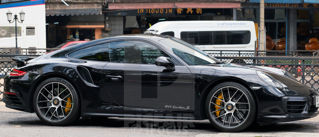 "High performance Porsche 911 Turbo S" stock image