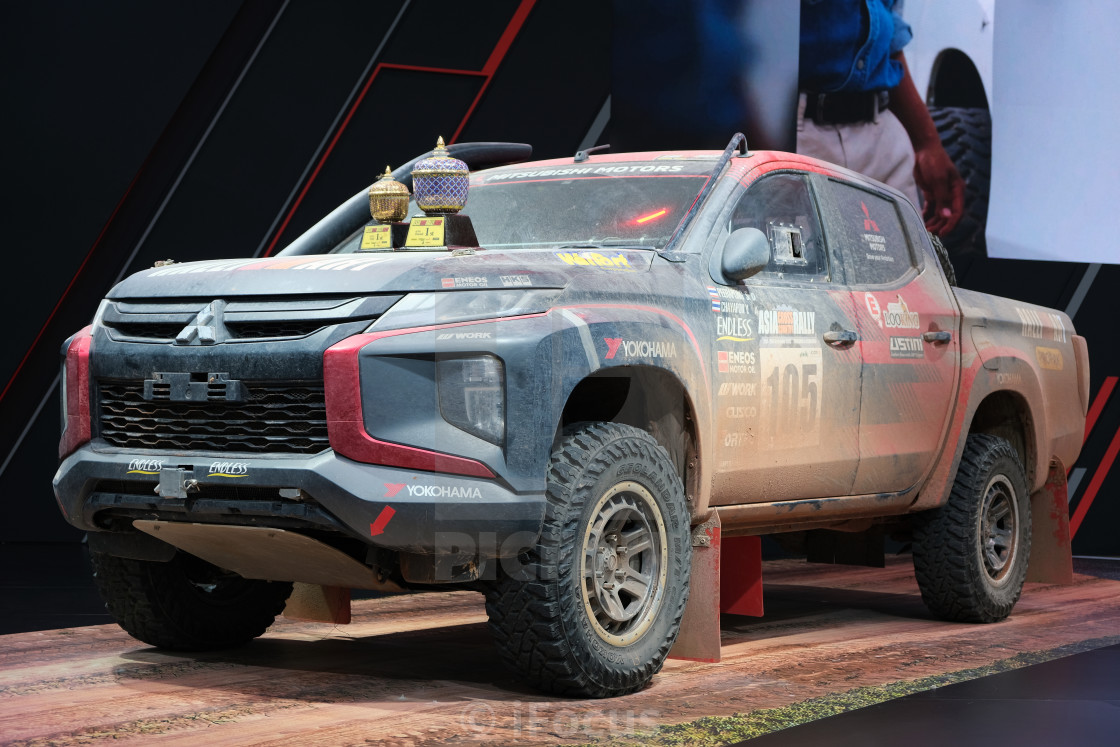 "Mitsubishi Triton Rally Car" stock image