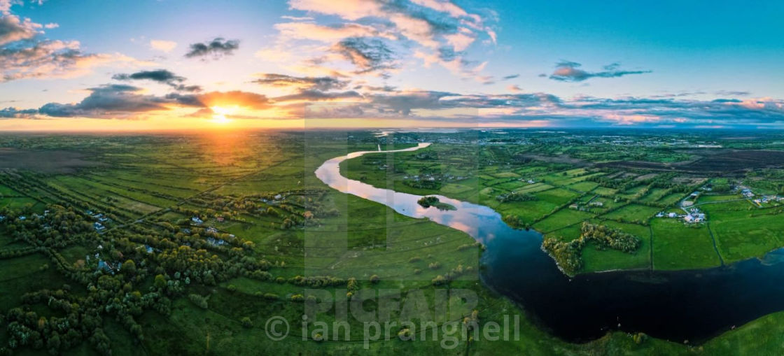 "Athlone Sunset Panoramic" by ian prangnell - £20.00 "Athlone Sunset Panoramic" stock image