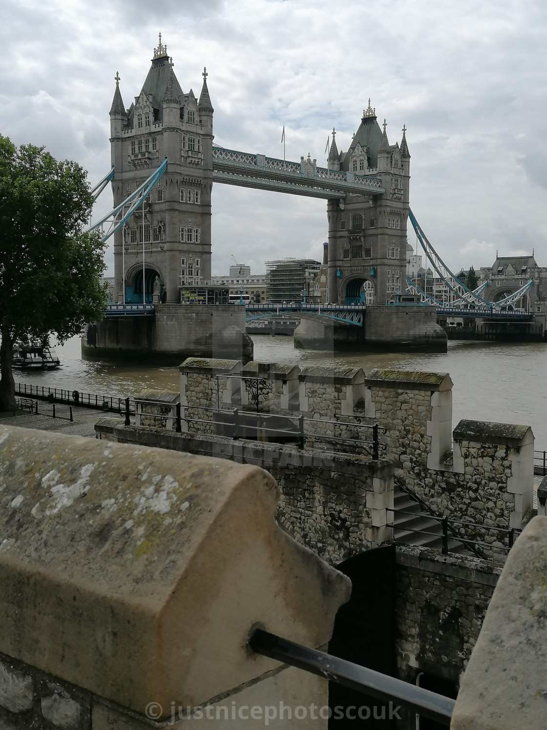 "Tower Bridge from the Tower of London" stock image