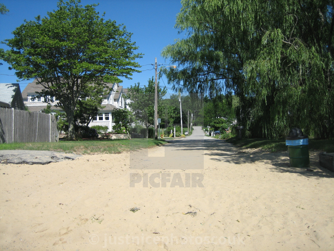 "View from the Beach - Manchester on the Sea" stock image