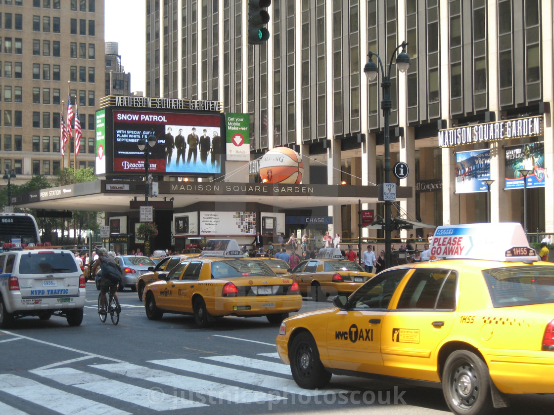 "Madison Square Gardens from the street" stock image