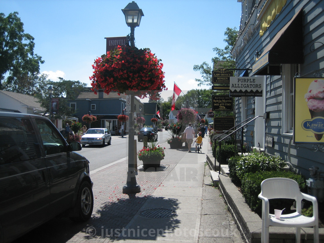 "Small Town Charm - A Typical Scene" stock image