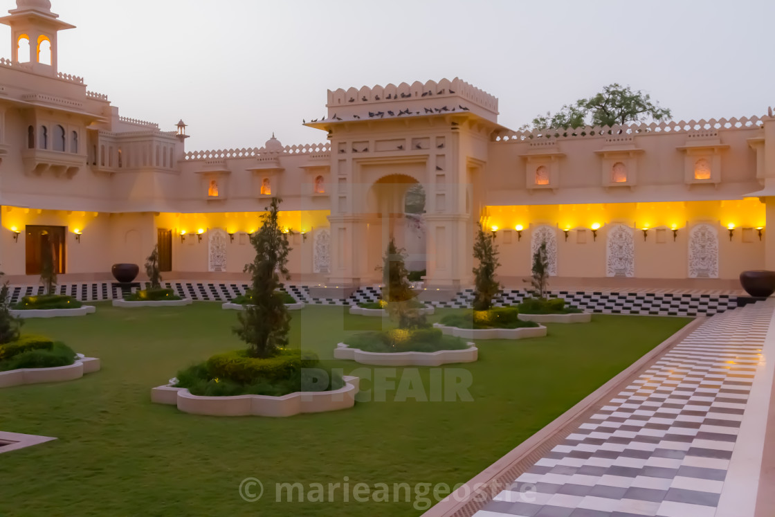 "India, The Oberoi Udaipur luxury hotel in Rajasthan" stock image