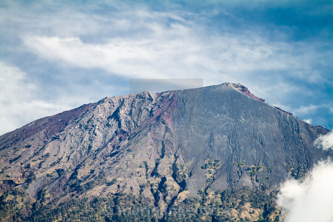 "Lombok, summit of the Rinjani volcano, Indonesia" stock image