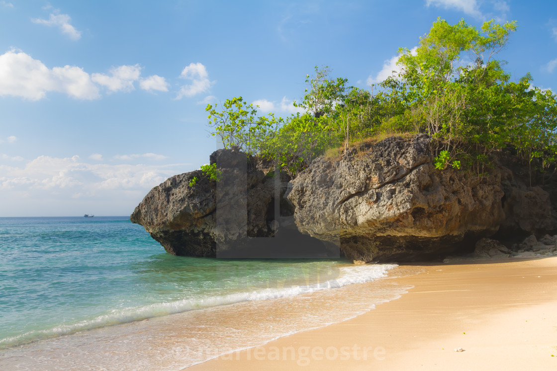 "Wild and secret beach in Bali, Indonesia" stock image