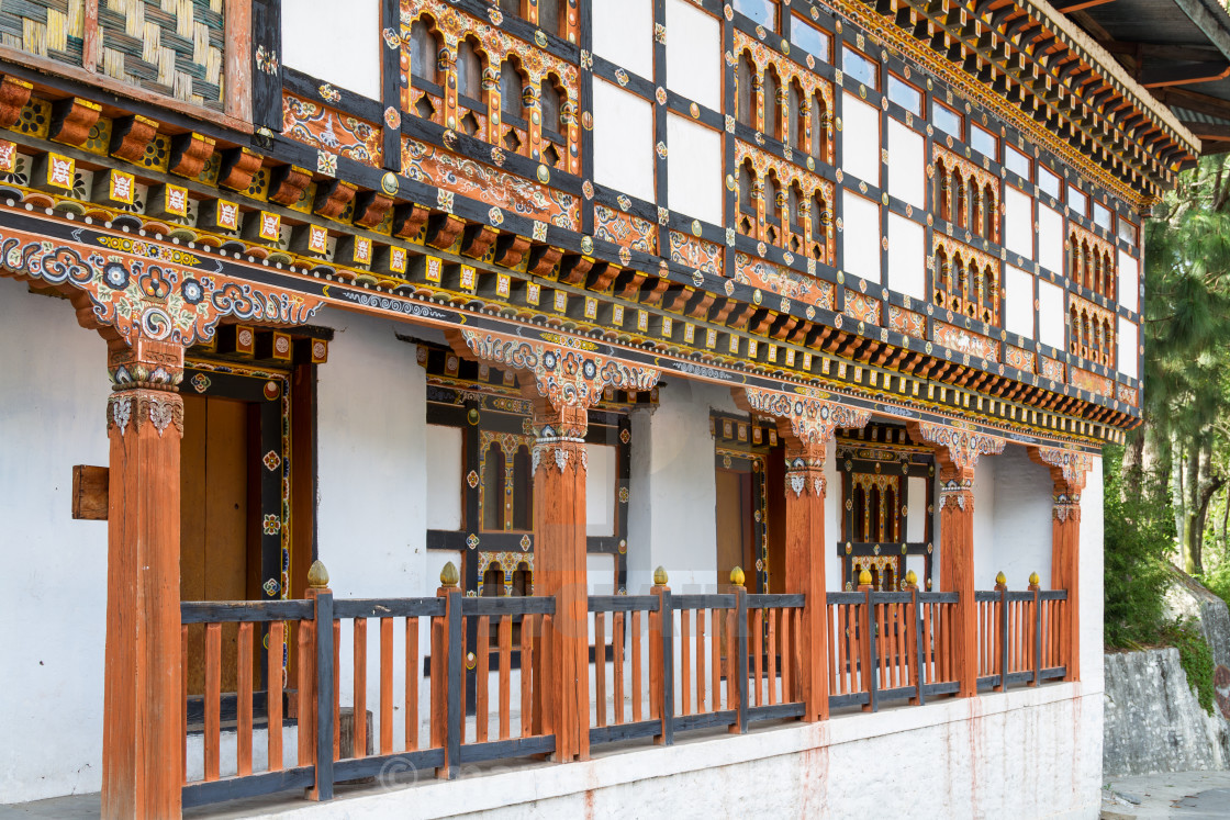 "Eastern Bhutan, Trashigang dzong (or Tashigang)" stock image