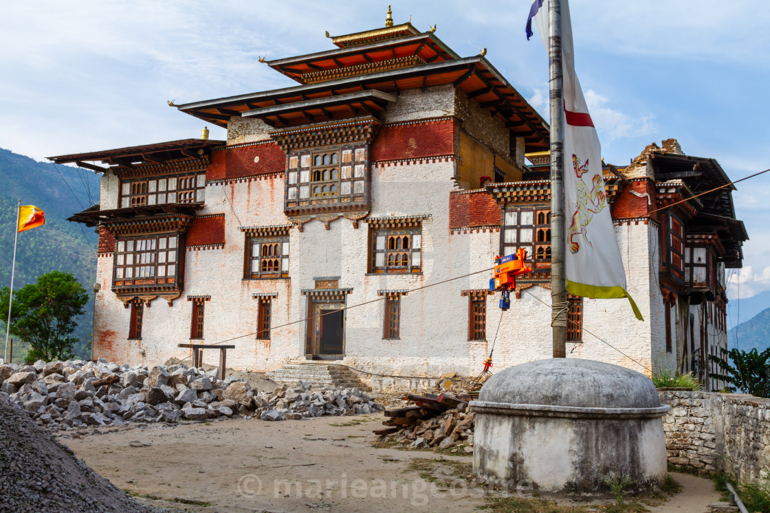 "Buthan, Trashigang dzong (fortress, also named Tashigang)" stock image