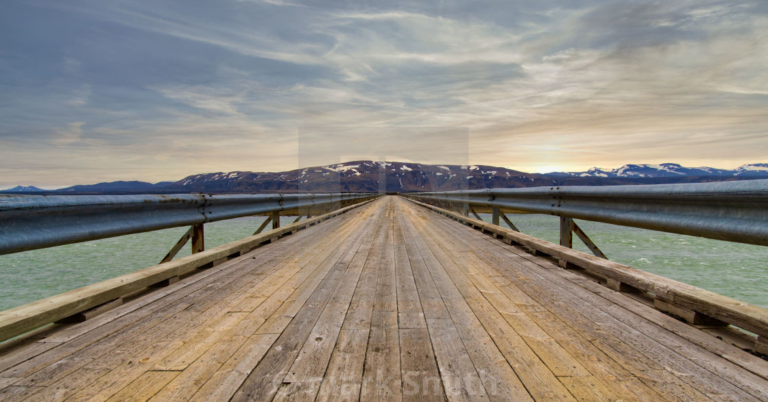 "Wooden Road Bridge, Iceland" stock image