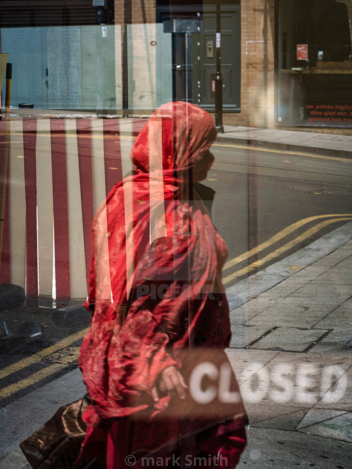 "Surrey Street Reflections" stock image