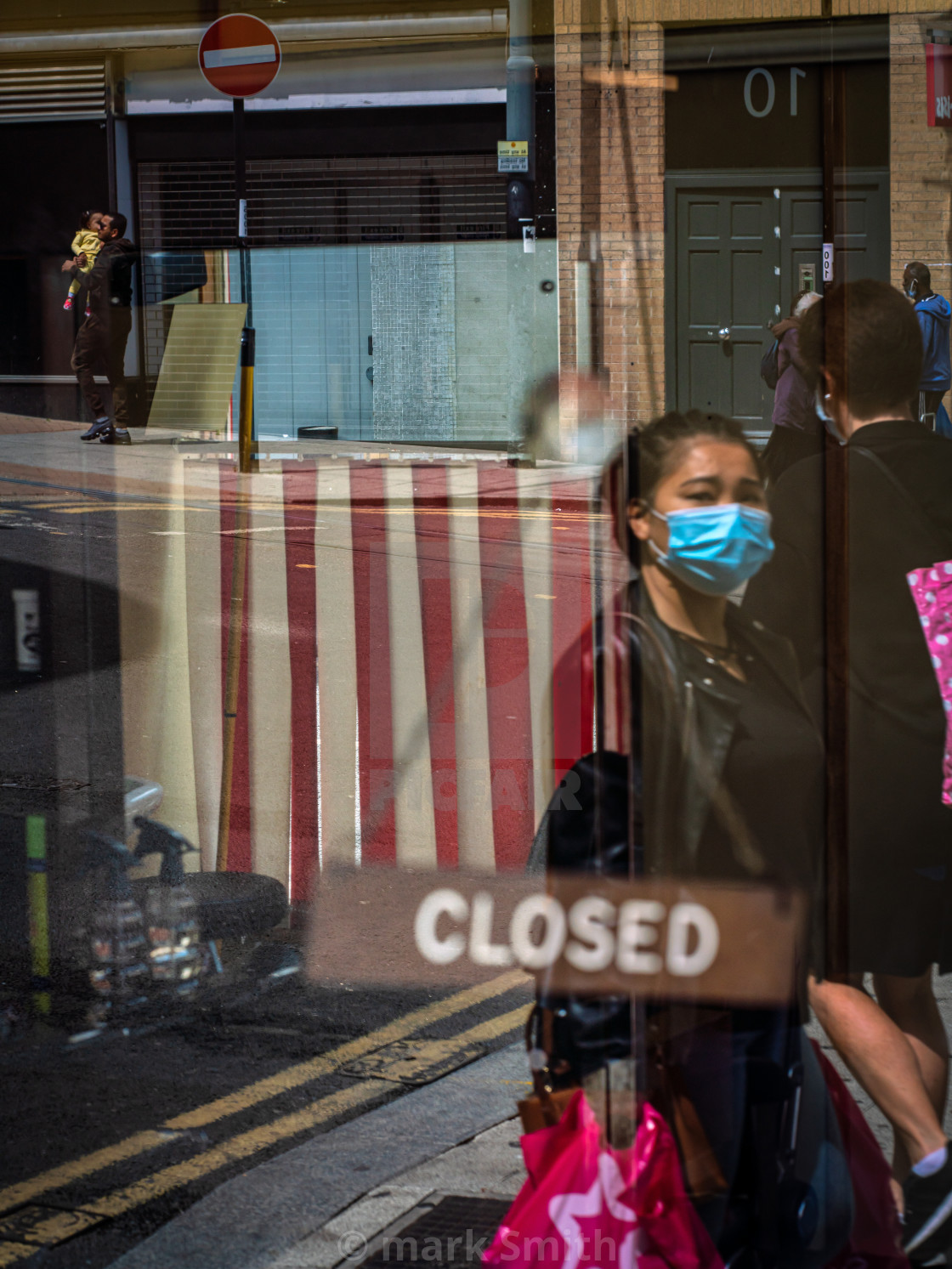 "Surrey Street Reflections ii" stock image