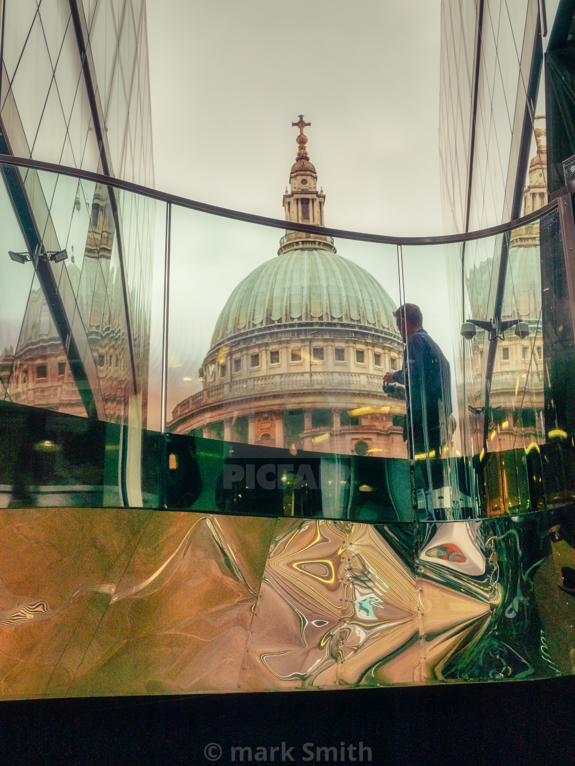 "Dome through glass" stock image