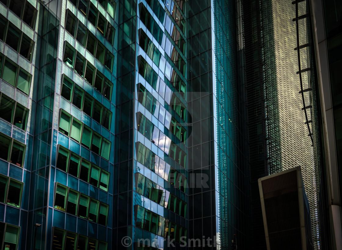 "Blue And Green Glass" stock image