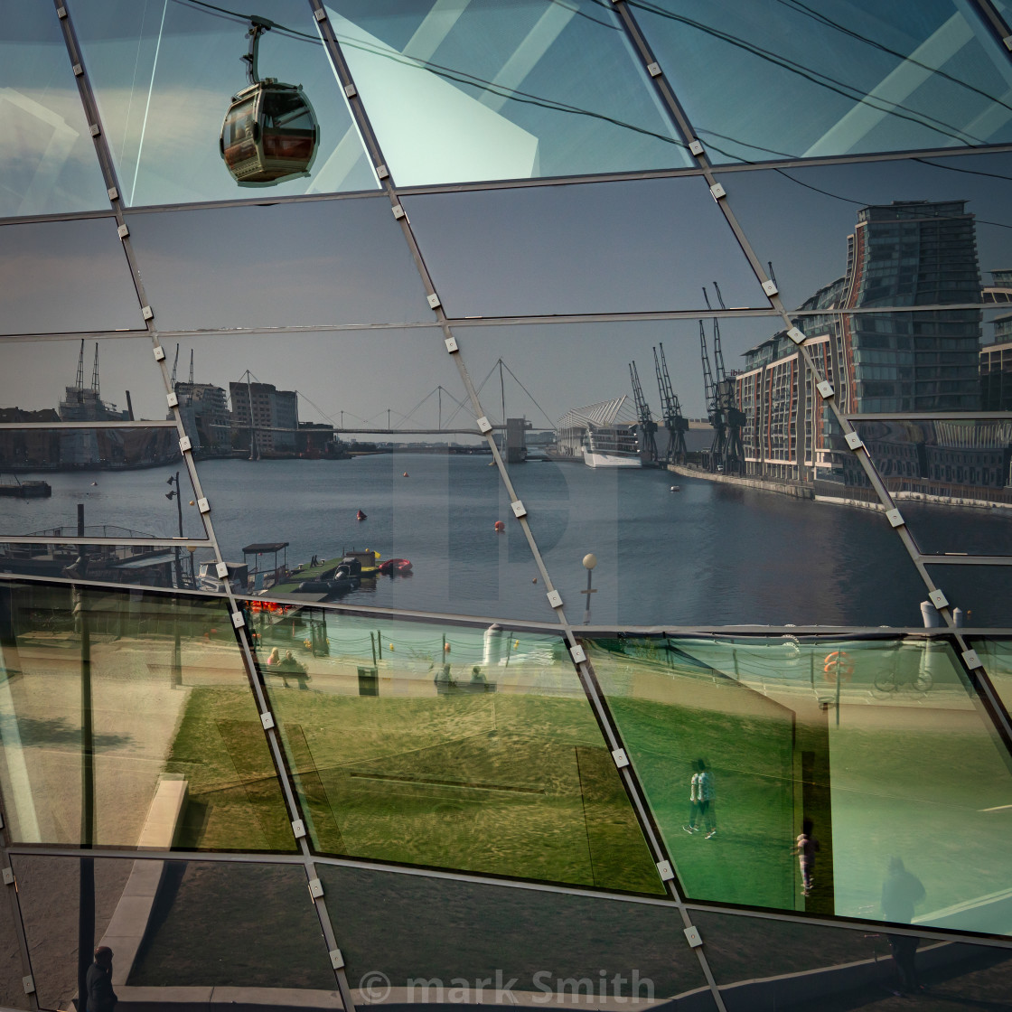 "dockland reflections" stock image