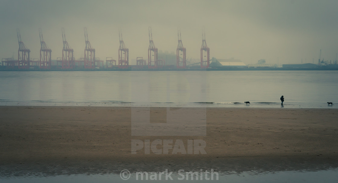 "mist on the mersey" stock image