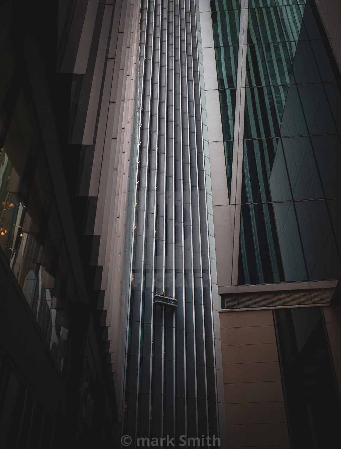 "window cleaners, city of london" stock image